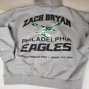 Zach Bryan Men's XL Philadelphia Eagles 2024 Tour Hoodie Lincoln Financial Field